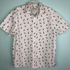 EXPRESS Short Sleeve Slim Soft Wash Button-up Shirt